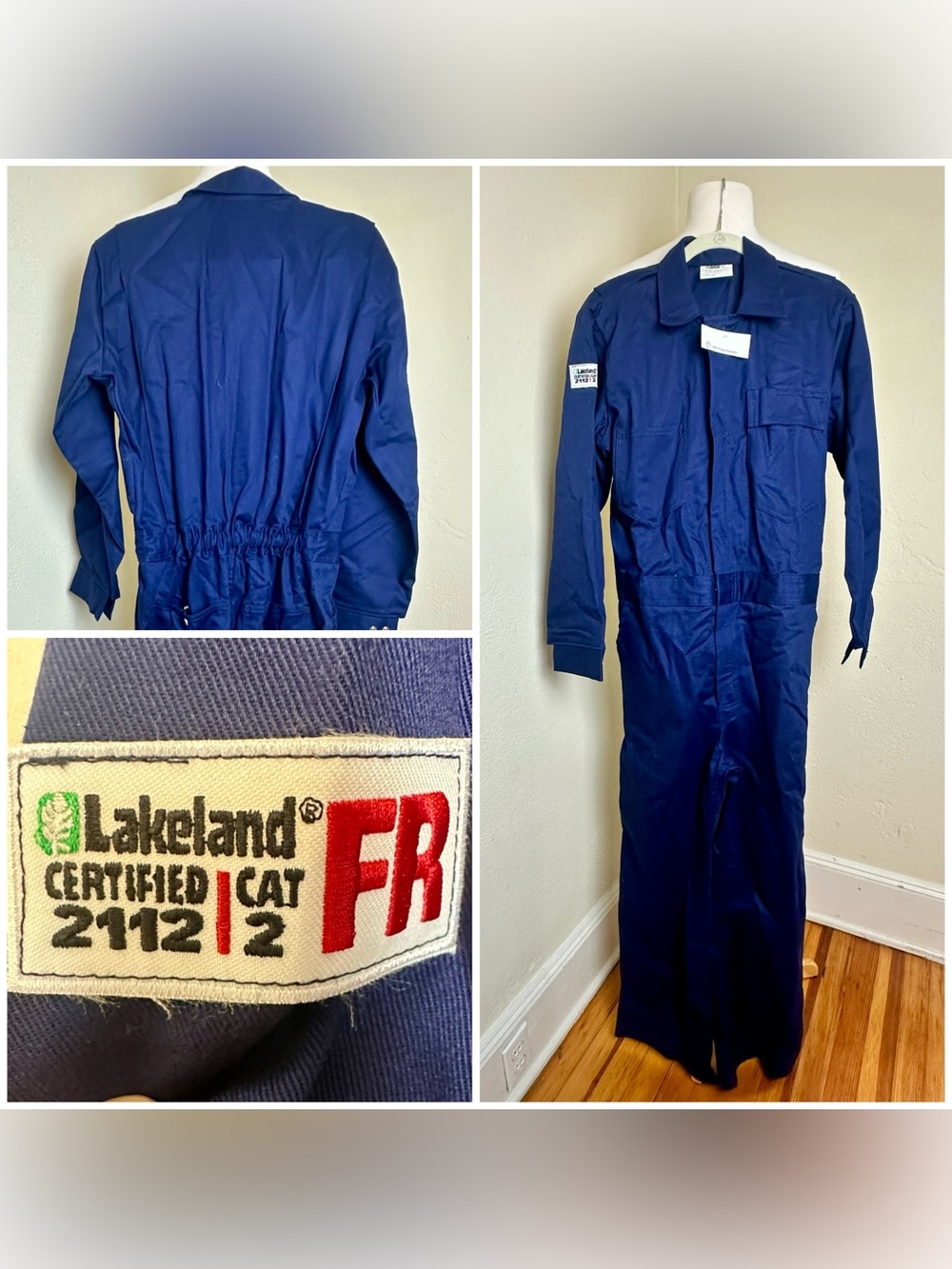 NEW Lakeland FR Coveralls Mens Cat 2 Navy Blue Flame Resistant Arc Rated NWT Sml